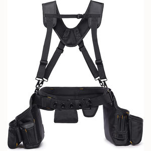 Muestra Gratuita de Cinturón de Herramientas de Construcción Resistente Negro, Delantal de Trabajo, Bolsa para Herramientas, con Hebilla de Liberación Rápida de Cinturón de Tela de Poliéster - Ajustable - Product Image 1