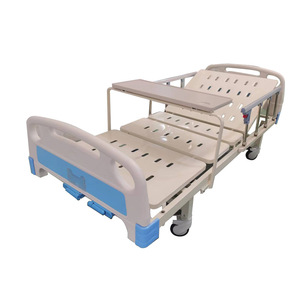 Cama de Hospital Manual 2120*960*480mm de Doble Función con Bandeja Abatible, Cama Médica de Enfermería, Fabricante de Guangzhou - Product Image 1