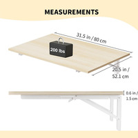 Bureau d'ordinateur flottant Bureau rabattable Table pliante murale Table de blanchisserie peu encombrante pour vêtements pliants