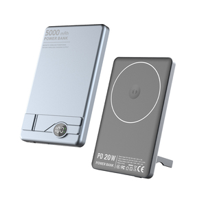 Banque d'alimentation sans fil magnétique à vente chaude, 5000 mAh, écran LED, charge rapide 20 W, mince, portable, en alliage d'aluminium, pour support - Product Image 2