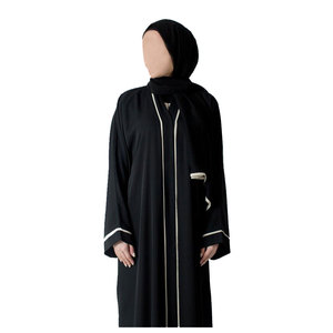 Vestido Abaya abierto musulmán para mujer, cinturón islámico, Maxi, Dubai, Abaya, 2020 - Product Image 3