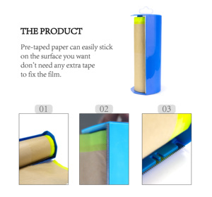 Dispensador de Rollo de Papel de Enmascarar Acrílico Wangogh, Resistente a Altas Temperaturas, Ecológico para Pintura en Aerosol - Product Image 2