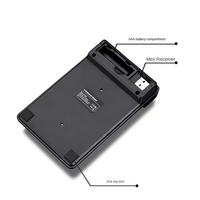 USB & Nirkabel Baru, Keypad Numerik Anti-Ghosting 3-Tombol Mini 19-Tombol untuk Akuntansi Keuangan, Bahan ABS