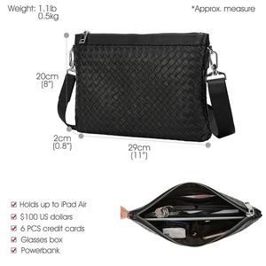 Pochette da lavoro in vera <span class=keywords><strong>pelle</strong></span> all'ingrosso di Design di moda pochette da uomo in vera <span class=keywords><strong>pelle</strong></span> <span class=keywords><strong>nera</strong></span> da polso - Product Image 5