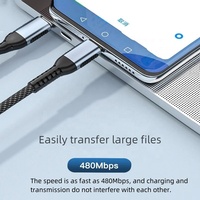 Kabel Data pengisian cepat, kabel Data pengisian cepat, jalinan nilon, 2024 W PD 1m, C ke C untuk ponsel dan komputer, 100
