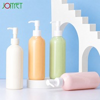 En stock, flacon pompe pour lotion corporelle et shampoing, 250 ml, PET, blanc pastel brillant, emballage cosmétique pour marque de beauté