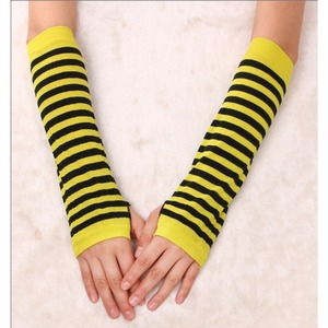 Scaldamani Senza Dita a Righe Gialle e Nere per Adulti, Accessorio per Costume da Ape, Travestimento per Halloween e Feste a Tema - Product Image 5