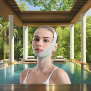 Portatile V-Line riutilizzabile doppio mento cintura di sollevamento casa cura del viso maschera dimagrante bendaggio <span class=keywords><strong>per</strong></span> la cura personale della bellezza del sonno PC - Product Image 3