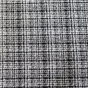 Offre Spéciale en gros élégant Textile doux Tweed noir blanc tricot Plaid laine laine Polyester tissu <span class=keywords><strong>pour</strong></span> dame robe costume vêtement - Product Image 1