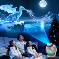 Projecteur d'ambiance ciel nocturne 4K, 60 thèmes, lumière rotative, haut-parleur intégré, luminosité réglable pour art mural de plafond de chambre