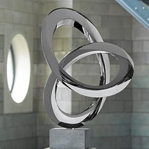 Statue en acier inoxydable, 45 cm, vraie Sculpture en métal, dessin de dessin, modè<span class=keywords><strong>le</strong></span> abstrait, à vendre - Product Image 6