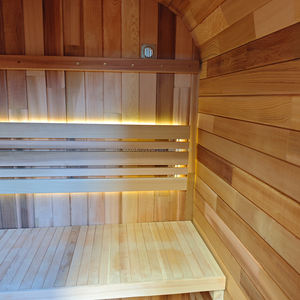 Sauna sec en bois de cèdre rouge, prix d'usine, appartement moderne, 1 à 2 personnes, cabine de sauna avec tabouret en bois - Product Image 5