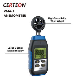 Tragbares Digitalanemometer mit Hintergrundbeleuchtung für Luftstrom und Windgeschwindigkeitsmessung - Product Image 4