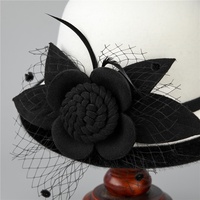 Chapeau melon d'hiver chaud personnalisé pour femme, en tissu polyester/coton, élégant pour mariage, fête, église, pêche - Vente en gros