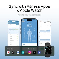 Balance connectée WELLAND avec intégration de données cloud, SDK API, 8 électrodes, analyse de la composition corporelle, pour entreprises B2B, 1,7M