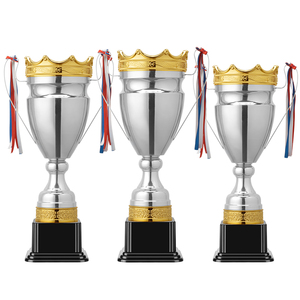 Trofeo <span class=keywords><strong>de</strong></span> Metal Deportivo Oro y Plata para Campeones Fabricado con Logotipo Personalizado, <span class=keywords><strong>Copa</strong></span> <span class=keywords><strong>de</strong></span> Premiación, Medallas y Trofeos Deportivos Mundiales - Product Image 1