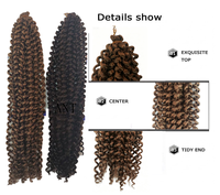 Tresses au crochet bouclées à la française en spirale, cheveux synthétiques à ondulations lâches, extensions capillaires personnalisables pour toutes les occasions