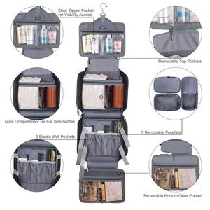 New Waterproof Large Capacity Portable Toiletry <b>Bag</b> <b>Travel</b> Hanging Double Open <b>Wash</b> Cosmetic <b>Bag</b> - Product Image 4