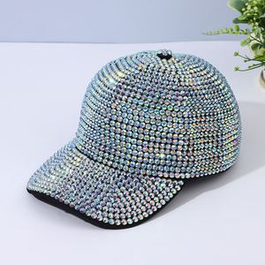 Cappellino da Baseball Multicolore Omens con Ricamo Floreale di Strass Lucidi, Regolabile per Vendita all'Ingrosso, Ideale per Uso Quotidiano e Casual all'Aperto - Product Image 1