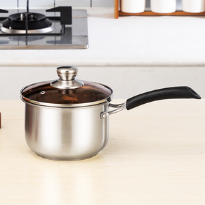 Ollas de Cocina Clásicas de Acero Inoxidable <span class=keywords><strong>sin</strong></span> Costuras, Ollas Multiusos para Sopa y Caldo, Equipo de Cocina Sostenible de Calidad Superior con Tapa de Vidrio - Product Image 5