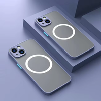 Étui de téléphone en TPU antichoc avec charge magnétique sans fil et béquille pour les séries 17/16/15/14/13/12/11/8 Plus (Transparent Luxe)