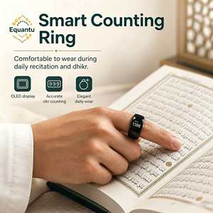 Custom OEM IP67 Waterproof Wearable Intelligent Tasbih Tally Praise Counter <b>Gift</b> Ring for Islamic Ramadan <b>Eid</b> Zikr Ring - Product Image 4
