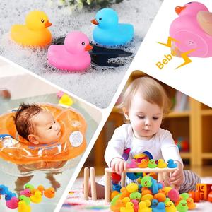 Mini canards en caoutchouc pour le bain, multicolores, en vrac, jouets flottants pour bébés et enfants, cadeaux de fête d'anniversaire, salle de classe, été, plage, piscine - Product Image 4