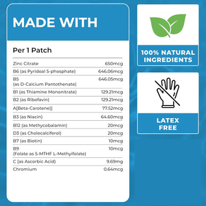 Approvisionnement direct usine : 60 patchs naturels pour la concentration, avec zinc et biotine, pour l'énergie, la concentration et le soutien corporel des femmes et des hommes - Product Image 2