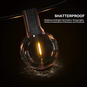 50FT 100FT LED G40 Globe String Lights infrangibili Patio esterno luci stringa Edison 50 cortile appeso luce da bistrot - Product Image 5
