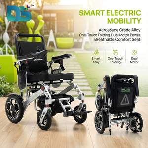 Silla <span class=keywords><strong>de</strong></span> Ruedas Eléctrica Plegable <span class=keywords><strong>de</strong></span> Aluminio para Viajes, con Capacidad <span class=keywords><strong>de</strong></span> 150 kg, para <span class=keywords><strong>Personas</strong></span> con Discapacidad - Product Image 4
