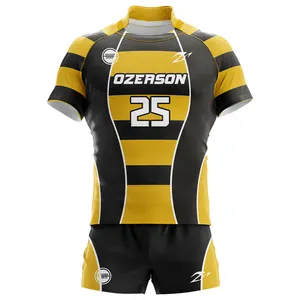 Produttore di camicie da rugby sublimate personalizzate di alta qualità all'ingrosso maglia da rugby da uomo a buon mercato