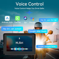Ecran DVR pour moto CarPlay sans fil Android Auto Monitor Tablette d'affichage de navigation pour moto Caméra de recul avant étanche