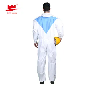 Hubei Wanli Wegwerp Soort 5B 6B Wegwerp Overall Antistatische Kleding Voor Chemische En Industriële