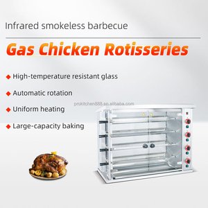 Rôtissoires à <span class=keywords><strong>poulet</strong></span> au <span class=keywords><strong>gaz</strong></span> de haute qualité pour cuisines commerciales avec chauffage uniforme et grande capacité de cuisson - Product Image 2