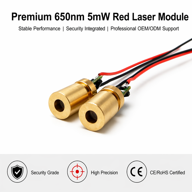 Custom 650nm 5mW Red Laser Module Industrial Semiconductor Laser Diode for Smart Parking Guidance and Height Sensing Systems