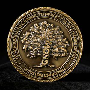 Pièces de monnaie commémoratives en bronze sur le thème des citations de Winston Churchill, collection de cadeaux, pièces de monnaie inspirantes et de défi - Product Image 1