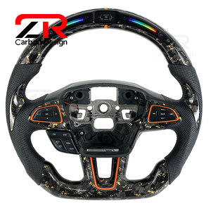 Volant en fibre de carbone forgé LED RPM pour Ford <span class=keywords><strong>Focus</strong></span> MK3 RS <span class=keywords><strong>ST</strong></span> <span class=keywords><strong>ST</strong></span>-<span class=keywords><strong>line</strong></span> MK4 MK2 Hatchback <span class=keywords><strong>2015</strong></span> 2016 2017 2018 - Amélioration - Product Image 1