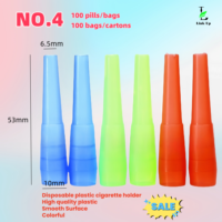 Chicha jetable portable en plastique multicolore avec embout buccal et embouts de chicha, facile à transporter