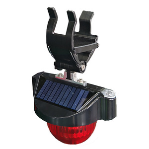 Feux d'avertissement LED à énergie solaire, couleur rouge, pour la construction électrique et l'utilisation des réseaux électriques - Product Image 1