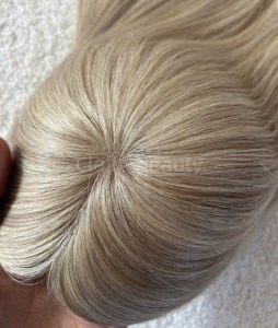Peluca de pelo para mujer europea cubre fábrica al por mayor accesorios para el cabello de encaje de base única diseño correcto pinza de pelo estilo tupé - Product Image 5