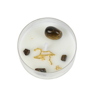 Bougie parfumée artisanale en cire de soja avec coquillages perlés, bougie d'ambiance luxueuse pour la maison, aromathérapie avec cristaux