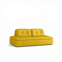 Ensemble de canapés en velours crème français, carré, réglable, double face, rembourré en éponge, OEM pour salon, hôtel et mobilier de café