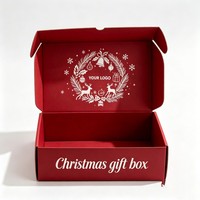 Caja de Cartón Corrugado para Ropa de Estilo Elegante Personalizada, Caja de Regalo de Navidad con Laminación Mate para Envío