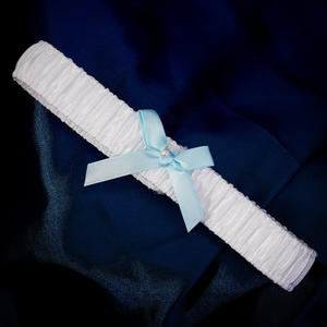 महिलाओं के लिए सरल नीले रिबन धनुष सुरुचिपूर्ण पैर सामान महिलाओं के लिए लोचदार खिंचाव डिजाइन फैशन जांघ स्ट्रैप - Product Image 3