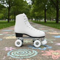 Chaussures à roulettes hautes pour adultes de style traditionnel, élégantes, à quatre roues, imperméables, avec roulements ABEC-7, maille respirante, lumineuses