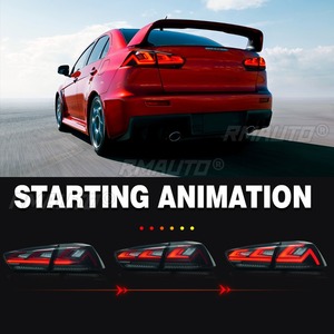 Pour Mitsubishi Lancer EVO-X 2008-2018 : Feux de jour LED, Phares antibrouillard étanches, Ensemble de feux arrière, Kit carrosserie - Product Image 5