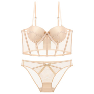 ชุดชั้นในคุณภาพสูงแบบมีบราในตัว ชุดเซ็กซี่ลูกไม้ประดับโบว์ ชุดบราเซ็กซี่สำหรับสาวๆ - Product Image 2