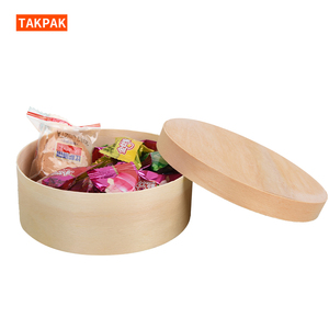 Yeni ahşap Balsa peynir Charcuterie kutuları özelleştirilmiş ucuz yuvarlak tahta hediye şeker meyve noel ambalaj kutusu - Product Image 5