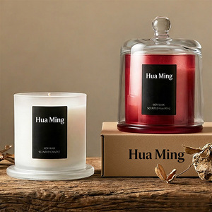 Vela Aromática <span class=keywords><strong>de</strong></span> Lujo Personalizada, <span class=keywords><strong>de</strong></span> Cera <span class=keywords><strong>de</strong></span> Soya, en Frasco <span class=keywords><strong>de</strong></span> Vidrio Transparente con Forma <span class=keywords><strong>de</strong></span> Campana, con Tapa y Caja <span class=keywords><strong>de</strong></span> Regalo - Product Image 2