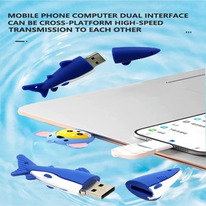 Quà tặng khuyến mãi dễ thương cá mập phim hoạt hình <span class=keywords><strong>USB</strong></span> <span class=keywords><strong>2.0</strong></span> ổ đĩa <span class=keywords><strong>flash</strong></span> 1GB đến 64GB năng lực PVC & Silicone Memory Stick - Product Image 3